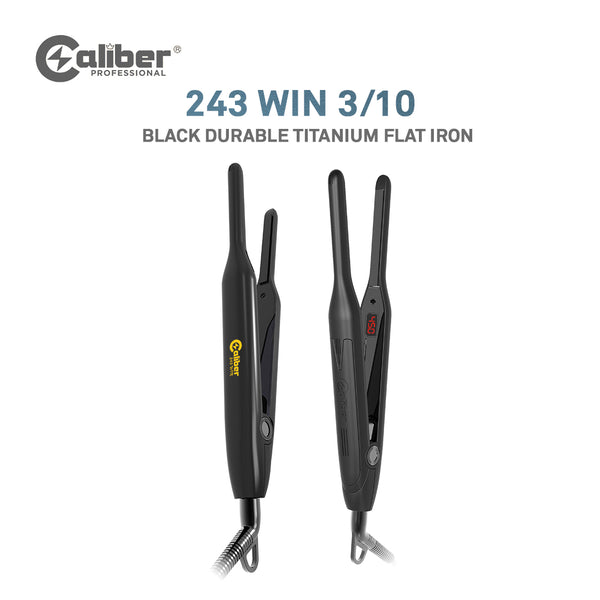 Caliber .243Win  3/10″ Black Durable Titanium Flat Iron
