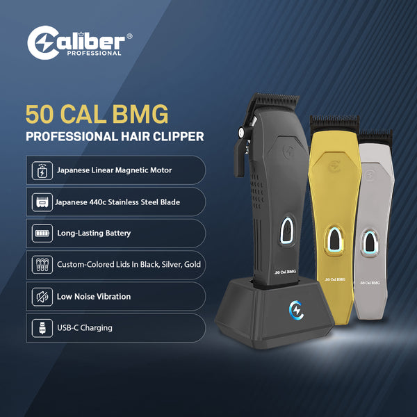 Caliber .50 Cal BMG Cordless Magnetic Motor Clipper, 3 Color Lid