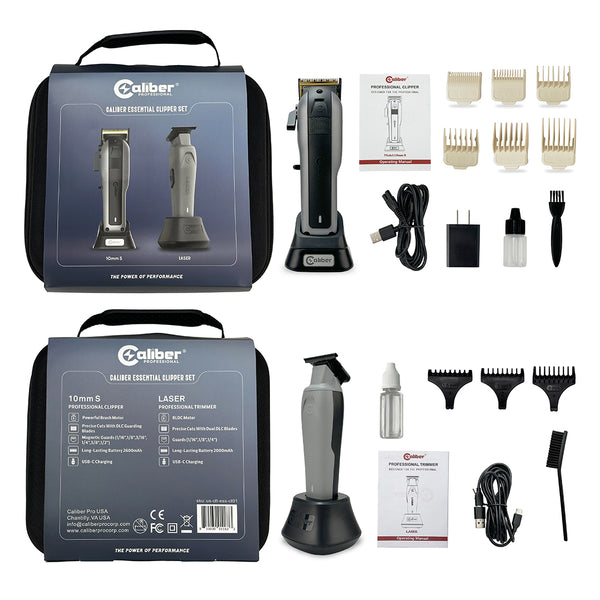 Caliber Essential Clipper Set - Professional Cordless Clipper & Trimmer