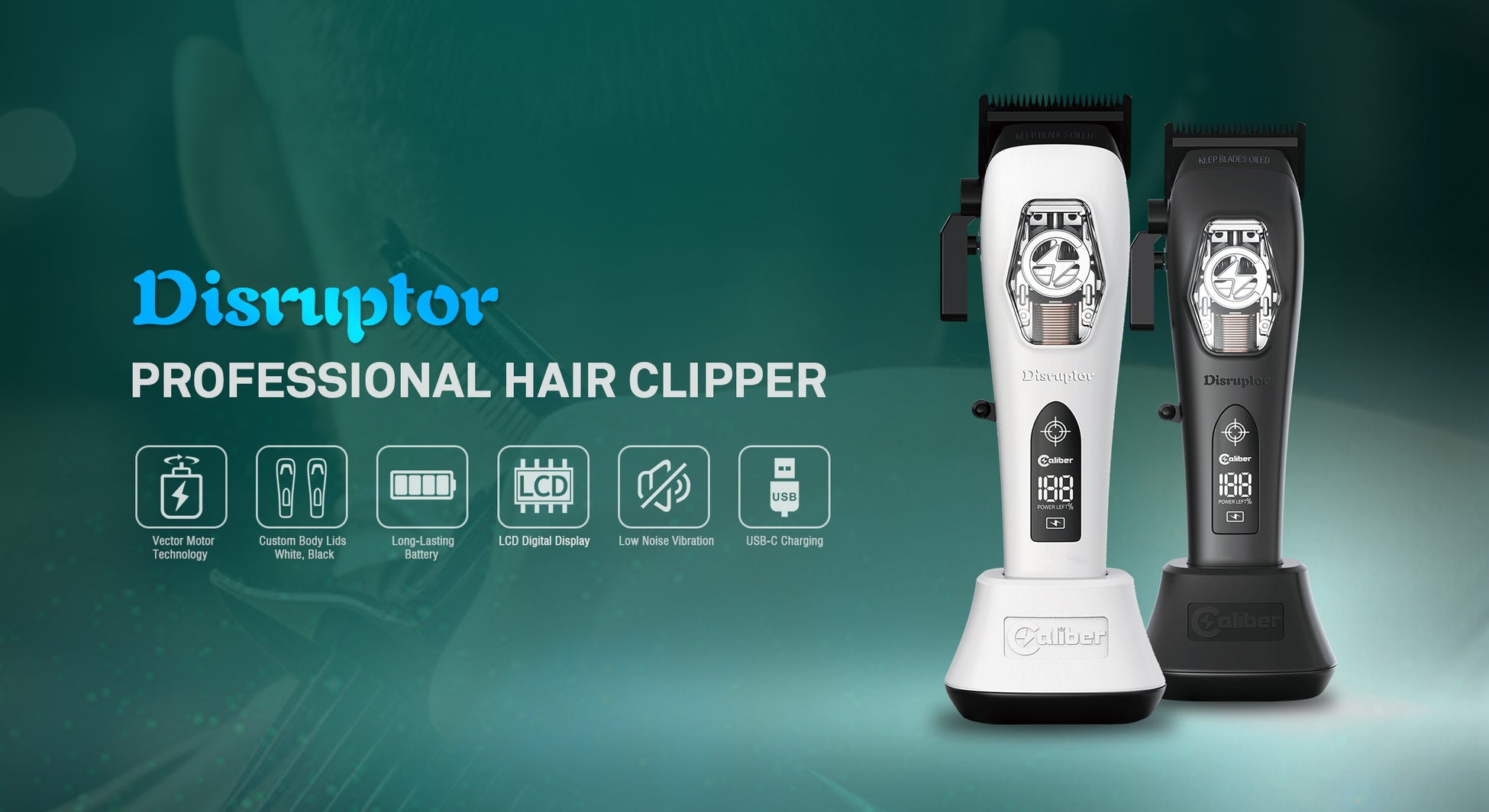 Caliber professional hair clippers, trimmers, shaver, iron and dryer ...