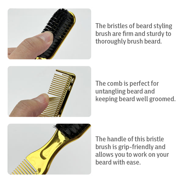 Caliber Barber Stylist Professional Hair Cutting Comb Brush 2-in-1