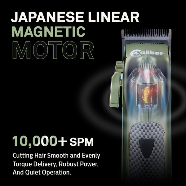 Caliber .50 Cal Mag Professional Hair Clipper with High Speed Japanese Linear Magnetic , 4th Generation
