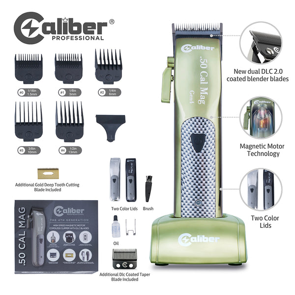 Caliber .50 Cal Mag Professional Hair Clipper with High Speed Japanese Linear Magnetic , 4th Generation