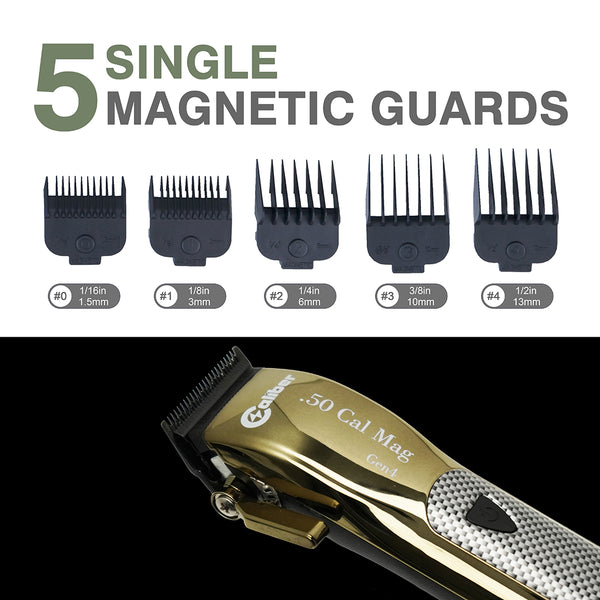 Caliber .50 Cal Mag Professional Hair Clipper with High Speed Japanese Linear Magnetic , 4th Generation