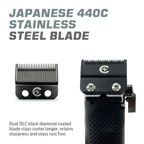 Caliber .50 Cal Mag Professional Hair Clipper with High Speed Japanese Linear Motor  Limited Edition, Black