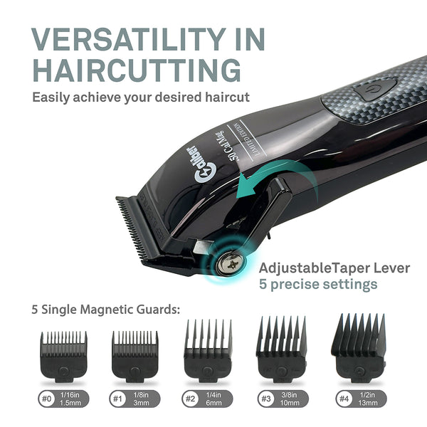 Caliber .50 Cal Mag Professional Hair Clipper with High Speed Japanese Linear Motor  Limited Edition, Black