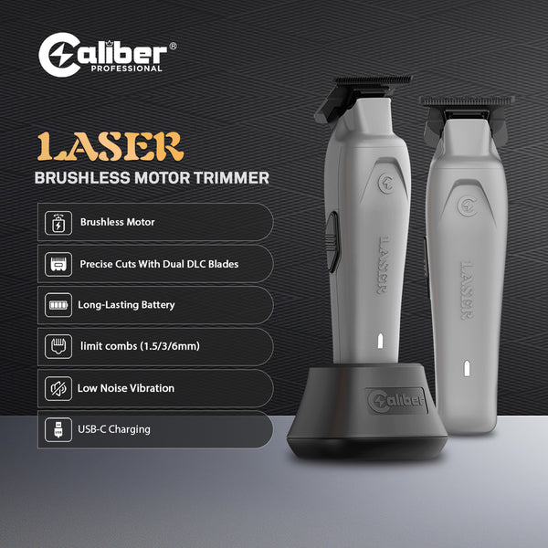 Precision Barber Bundle: SOLO SHAVER + LASER Trimmer + Caliber Straight Razor H1