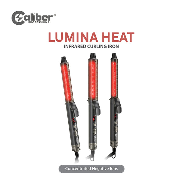 Caliber Lumina Heat Infrared Curling Iron, 3 sizes