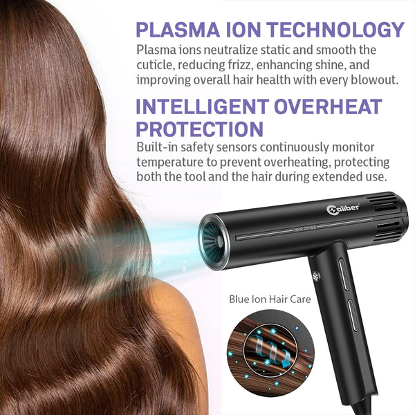 Caliber Quasar 3.0 Professional High-Speed Plasma Ionic Hair Dryer