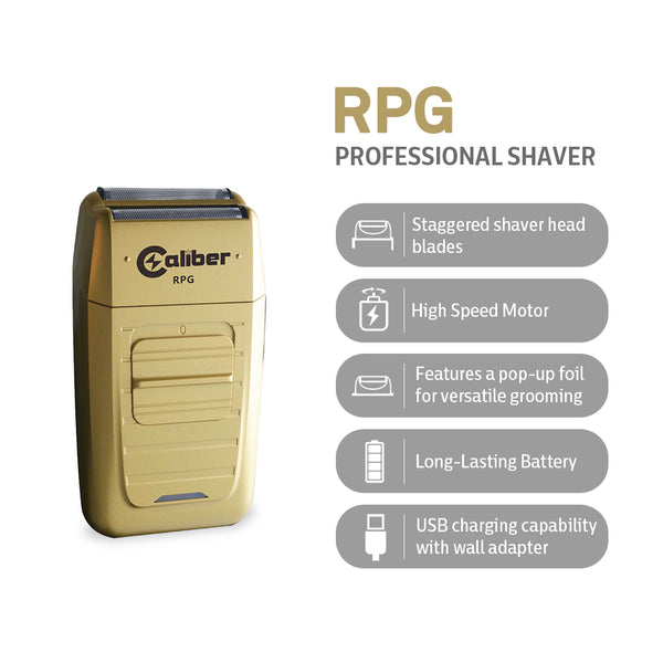Caliber RPG Professional Shaver with Powerful Rotary Motor & Lithium Ion Battery
