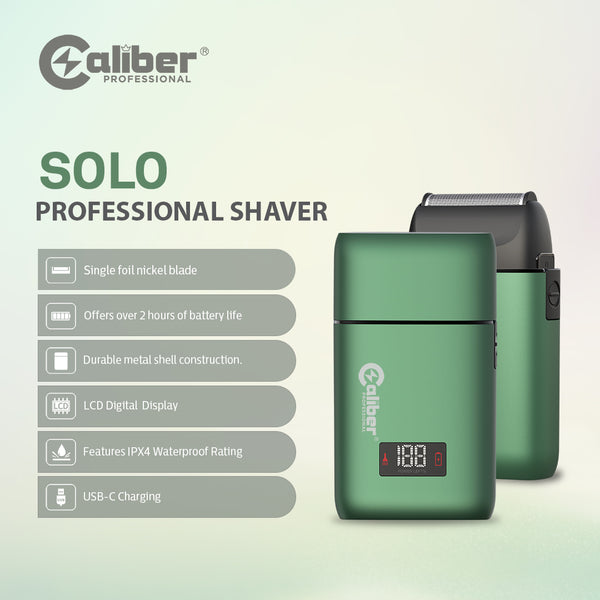 Precision Barber Bundle: SOLO SHAVER + LASER Trimmer + Caliber Straigh ...