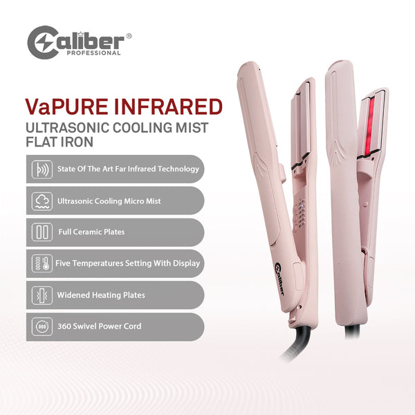 Caliber VaPURE Infrared Ultrasonic Spray Cooling Mist Flat Iron