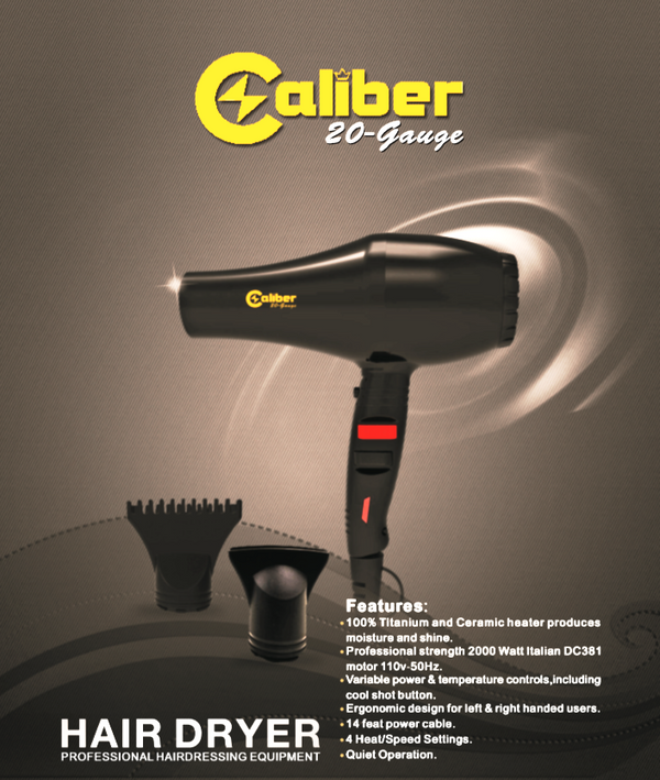 Caliber 20-gauge DC motor professional blow dryer